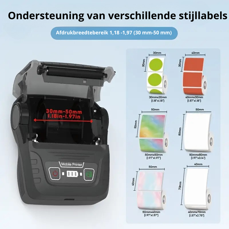 Draadloze Barcode & Label Printer