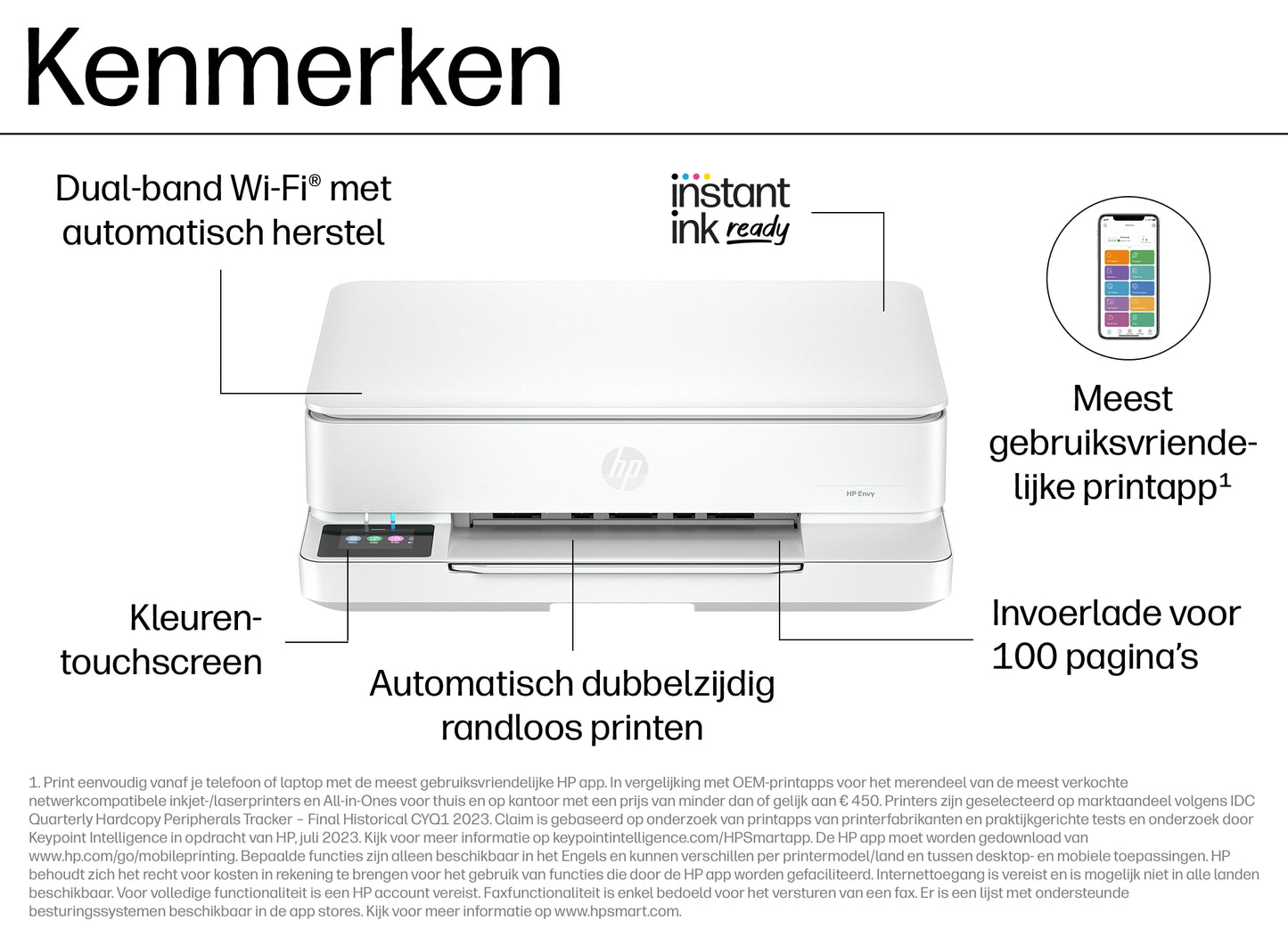 HP Envy All-in-One Inkjet Printer met 3 maanden Instant Ink via HP+